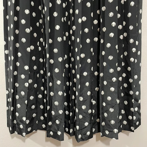 NWT Vintage Leslie Faye Pull On Elastic Waist Pleated Midi Skirt 6P - Picture 3 of 14